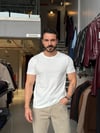 Bob Beyaz Basic Muscle Fit Tişört