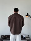 Daily Oversize Kahve Çizgili Gömlek