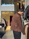 Due Kahverengi Fermuarlı Süet Ceket