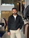 Due Siyah Fermuarlı Süet Ceket