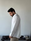Edoras Yarı Oversize Desenli Beyaz Gömlek