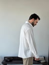 Edoras Yarı Oversize Desenli Beyaz Gömlek