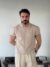 Fabio Yarım Patlı Bej Triko