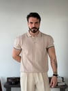 Fabio Yarım Patlı Bej Triko