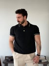 Fabio Yarım Patlı Siyah Triko