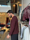 Falk Bordo Henley Yaka Tişört