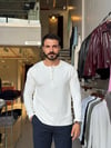 Falk Ekru Henley Yaka Tişört