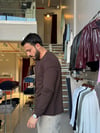 Falk Kahverengi Henley Yaka Tişört
