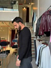 Falk Siyah Henley Yaka Tişört