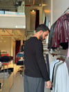 Falk Siyah Henley Yaka Tişört