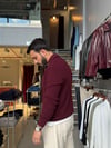 Felix Bordo Fermuarlı Dik Yaka Triko