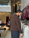 Felix Kahverengi Fermuarlı Dik Yaka Triko