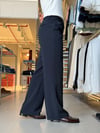 Flare Twill Lacivert Pantolon