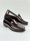 Handmade Makosen Bordo Deri Ayakkabı