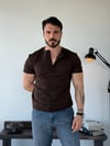 Knit Örme Kahve Tişört