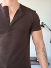 Knit Örme Kahve Tişört