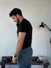 Knit Örme Siyah Tişört