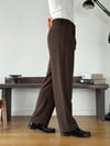 Linda Twill Kahve Baggy Pantolon