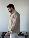 Lorenti Linen Karışımlı Bej Gömlek