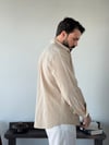 Lorenti Linen Karışımlı Bej Gömlek