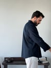 Lorenti Linen Karışımlı Lacivert Gömlek