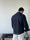 Lorenti Linen Karışımlı Lacivert Gömlek