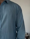 Lorenti Linen Karışımlı Mavi Gömlek