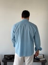 Lorenti Linen Karışımlı Mavi Gömlek