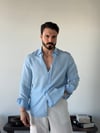 Lunel Tensel Mavi Gömlek