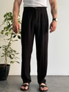 Madrid Viscon Keten Siyah Pantolon