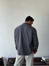 Maine Çizgili Antrasit Gömlek