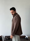 Maine Çizgili Kahve Gömlek