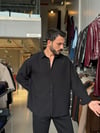 Marcus Siyah Çizgili Modal Gömlek