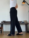 Marsilya Siyah Keten Pantolon