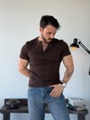 Nexa Yarım Pat Kahve Tişört