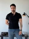 Nexa Yarım Pat Siyah Tişört