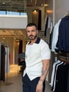 Nossa Kontrast Yaka Beyaz Triko