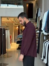 Ohio Yarı Oversize %100 Pamuk Bordo Gömlek