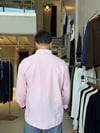 Ohio Yarı Oversize %100 Pamuk Gül Gömlek