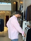 Ohio Yarı Oversize %100 Pamuk Gül Gömlek