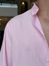 Ohio Yarı Oversize %100 Pamuk Gül Gömlek