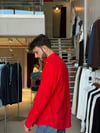 Ohio Yarı Oversize %100 Pamuk Kırmızı Gömlek