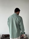 Ohio Yarı Oversize %100 Pamuk Mint Gömlek