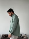 Ohio Yarı Oversize %100 Pamuk Mint Gömlek