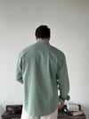 Ohio Yarı Oversize %100 Pamuk Mint Gömlek