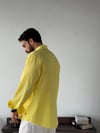 Ohio Yarı Oversize %100 Sarı Gömlek