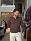 Ron Kahverengi Polo Yaka Triko