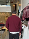 Skonder Bordo Fermuarlı Polo Yaka Triko