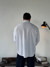 Soprano Oversize Çizgili Beyaz Gömlek