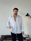 Soprano Oversize Çizgili Beyaz Gömlek